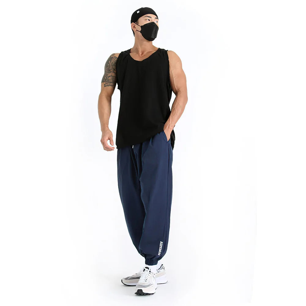 Muscle Men Sports Pants Training Basketball Running Loose Korean Version Of Casual Fitness Pants Fashionable Fitness Pants