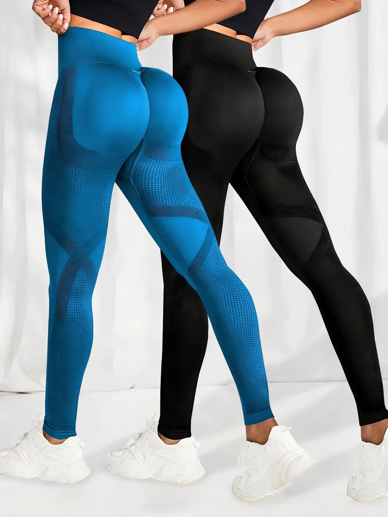 Breathable High-Waisted Yoga Leggings For Women Solid Color Tummy Control Sportswear Comfortable Fitness Gym Tights Activewear