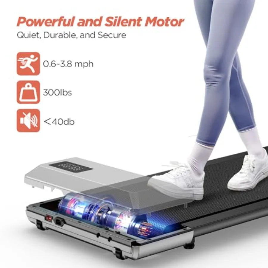 Walking Pad Under Desk Walking Pad Treadmills for Home Office Small Treadmills for Small Spaces 2 in 1 Walking Portable Desk Tr