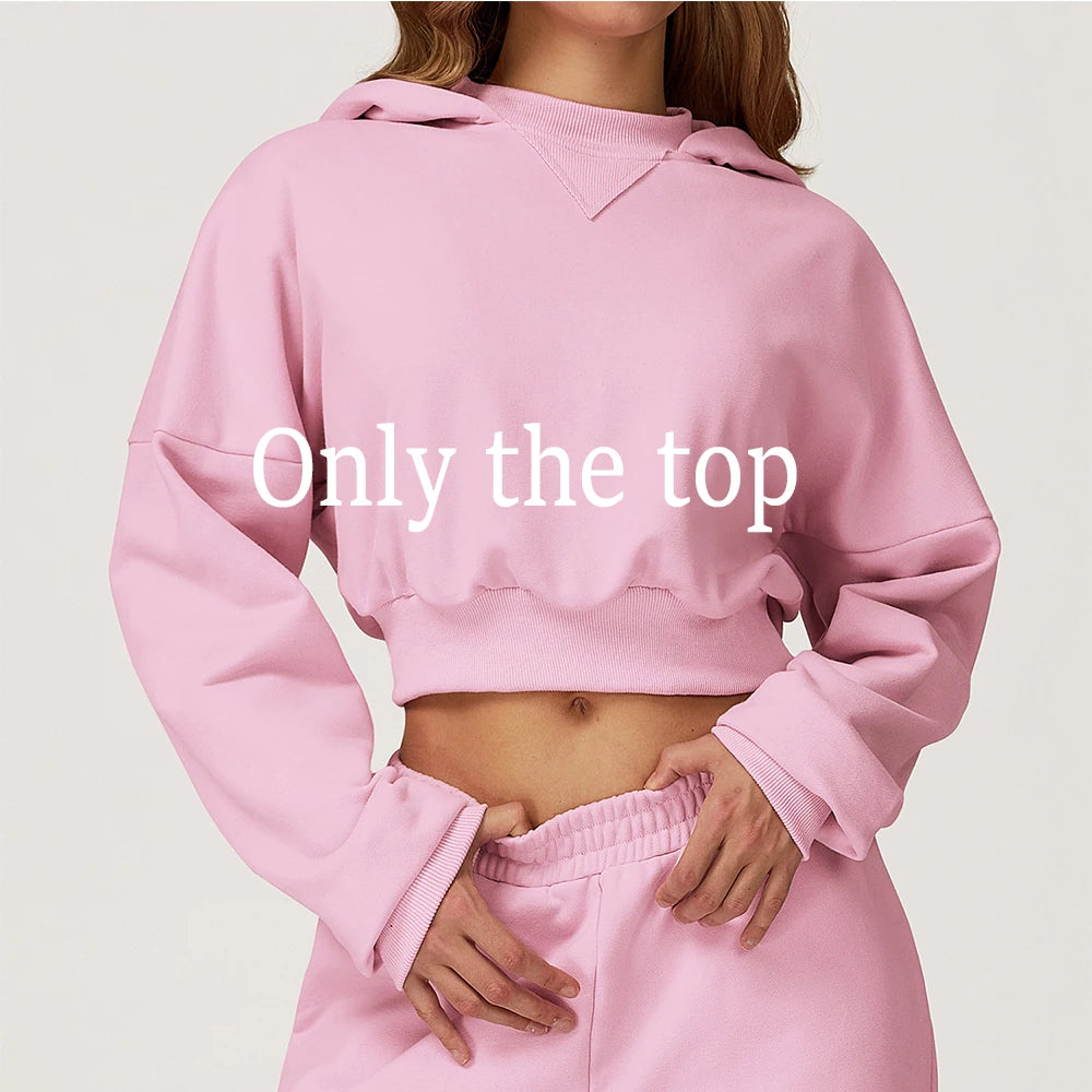 Women Gym Crop Tops Loose Fit Long Sleeve Fitness Sweatshirt Workout Yoga Long Sleeve Female Running Push Up Sports Shirts