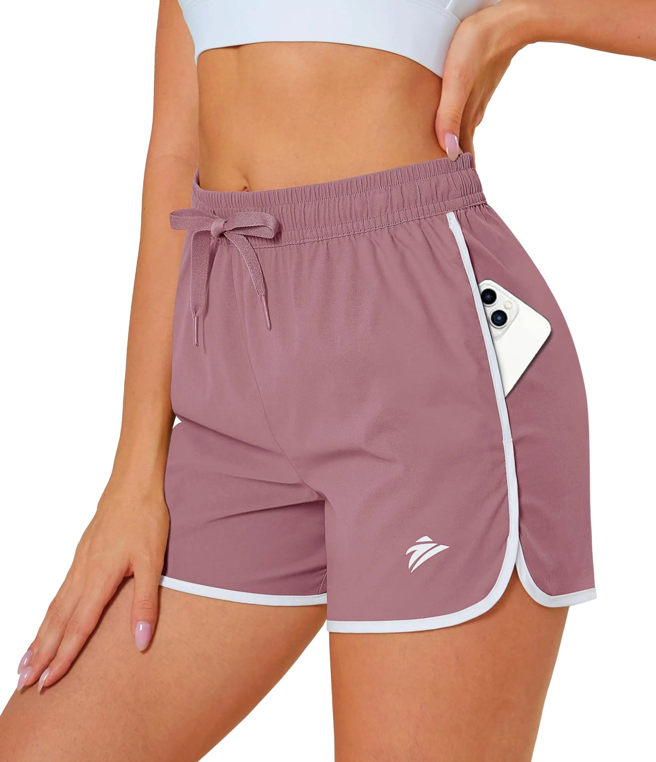 KEFITEVD Women's Soft Lightweight Running Short Breathable Workout Sport Hiking Trekking Casual Bottoms Summer Quick Dry Shorts