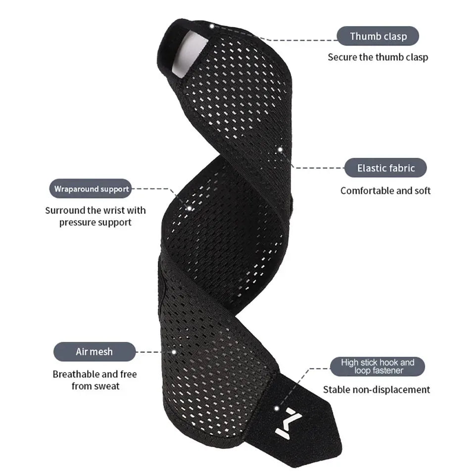 Breathable Wrist Support Brace for Gym/Work - Adjustable Compression Sleeve, Arthritis & Carpal Tunnel Relief, Sports Injury Pre