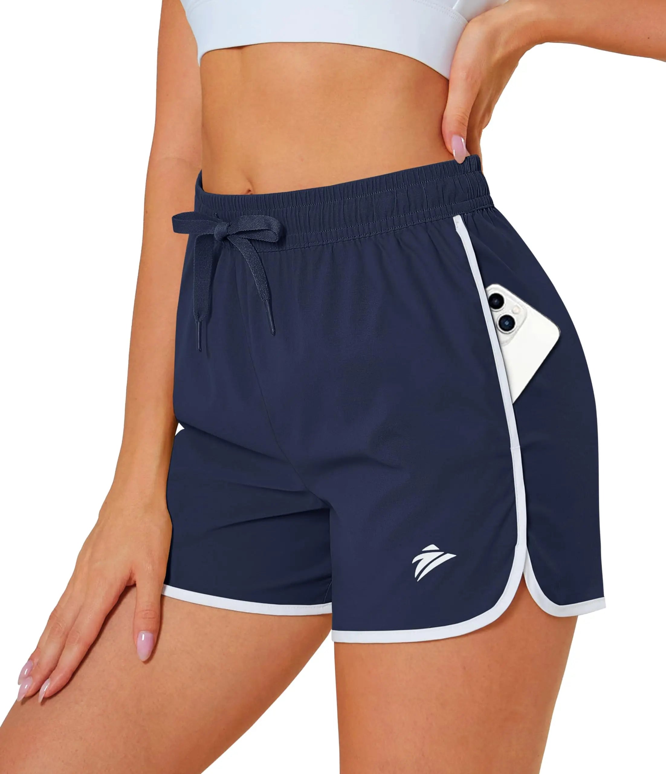 KEFITEVD Women's Soft Lightweight Running Short Breathable Workout Sport Hiking Trekking Casual Bottoms Summer Quick Dry Shorts