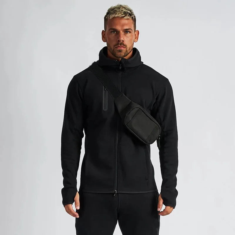 Muscle New Autumn and Winter Sports Suite Men's Outdoor Running Hoodie and Pants Leisure Two-Piece Set conjunto de futbol hombre