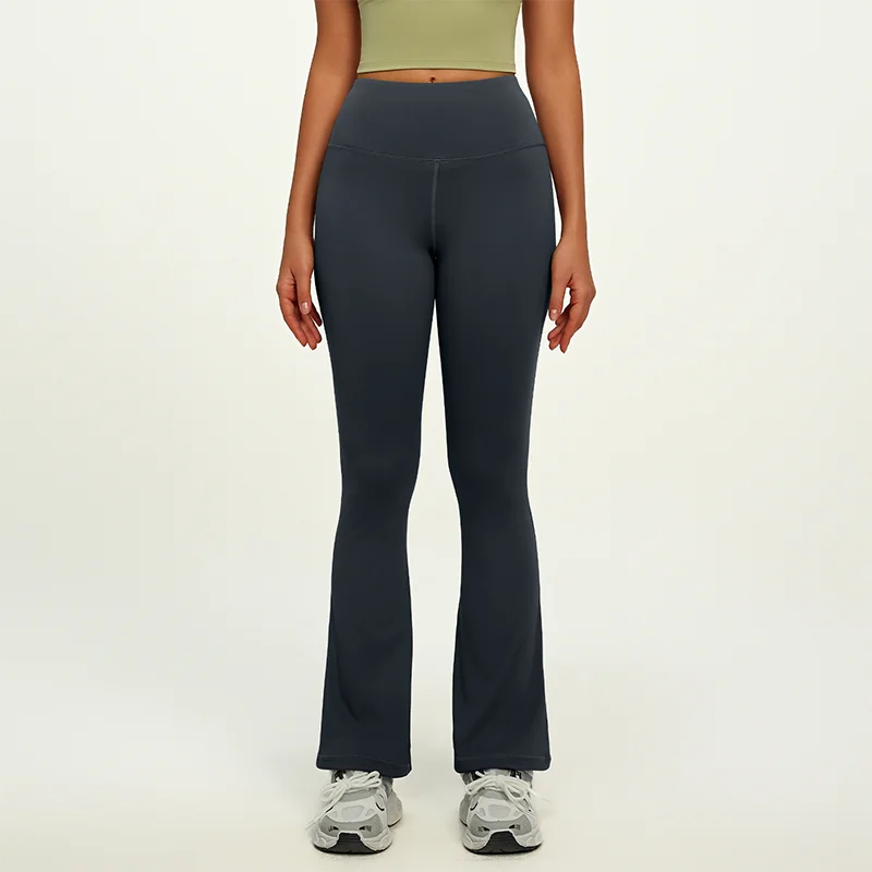 Women Wide Leg High Stretch Gym Sports Flared Leggings Naked Feeling Compression Fitness Outdoor Workwear