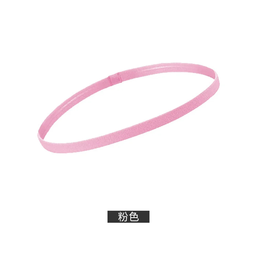 1PCs Simple unisex sports hairband non-slip silicone strip sweat guide elastic headbands yoga running fitness hair accessories