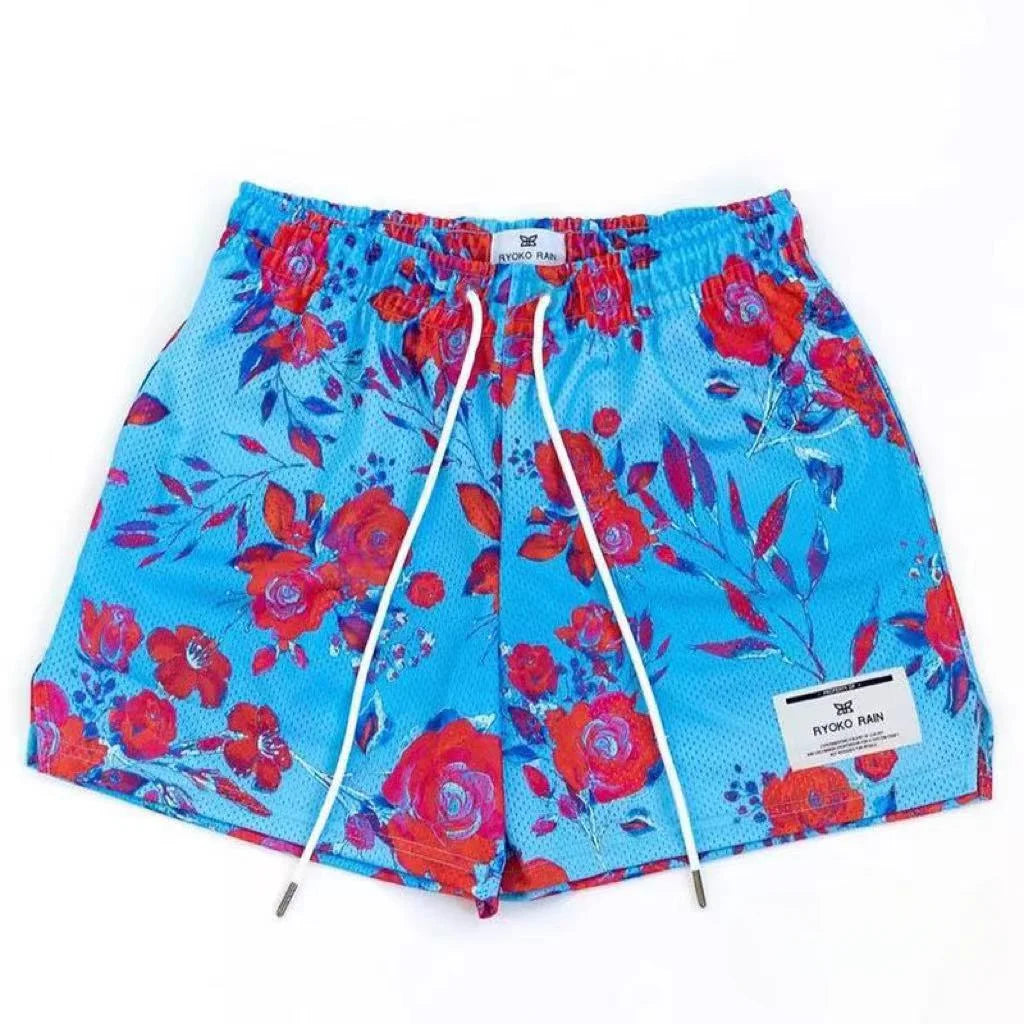 Mens Clothing Trend Swim Casual Sports Shorts Gym Fitness Quick Dry Mesh Beach Basketball Jogger Short Pants Sweatpants Bottoms
