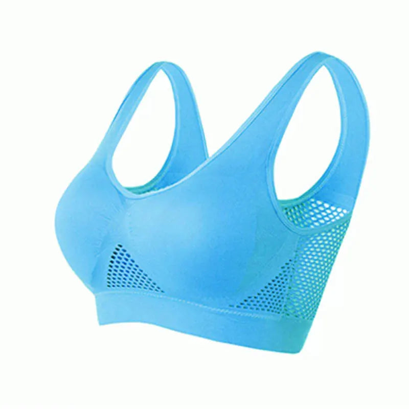 S-6XL Hollow Out Women Sport Bra Fitness Yoga Running Vest Underwear Padded Crop Tops Underwear wireless gym top bras Breathable