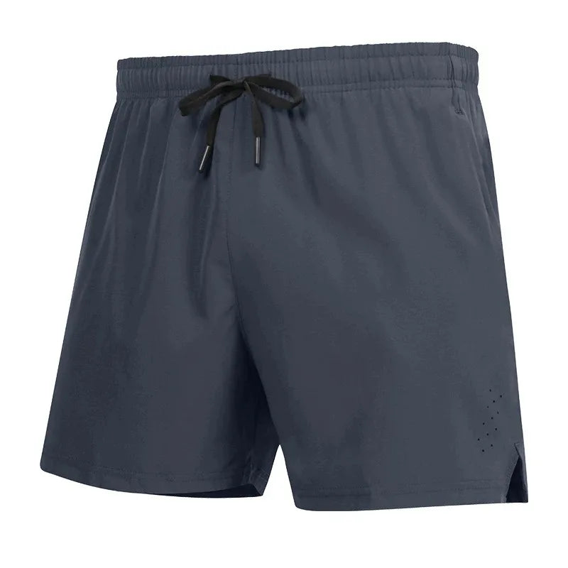 New Summer Running Shorts Men's Sports Jogging Gym Fitness Shorts Training Quick-drying Sports Zipper Pocket Male Cropped Pants