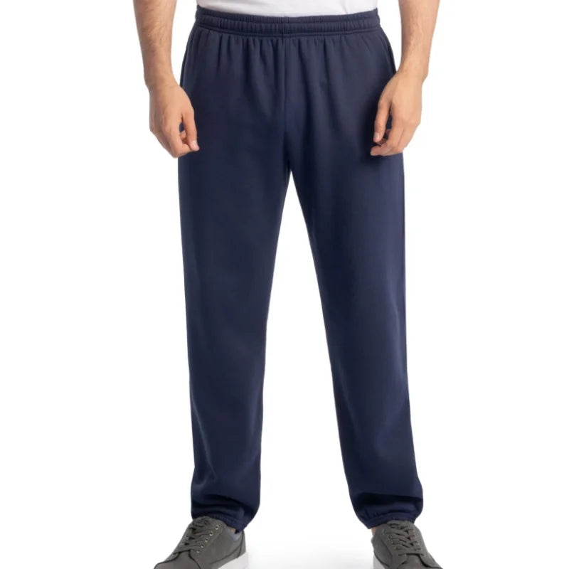 High Quality Men Elastic Bottom Sweatpants with Pockets 50% Cotton 50% Polyester Relaxed Fit Moisture Wicking Breathable Pant