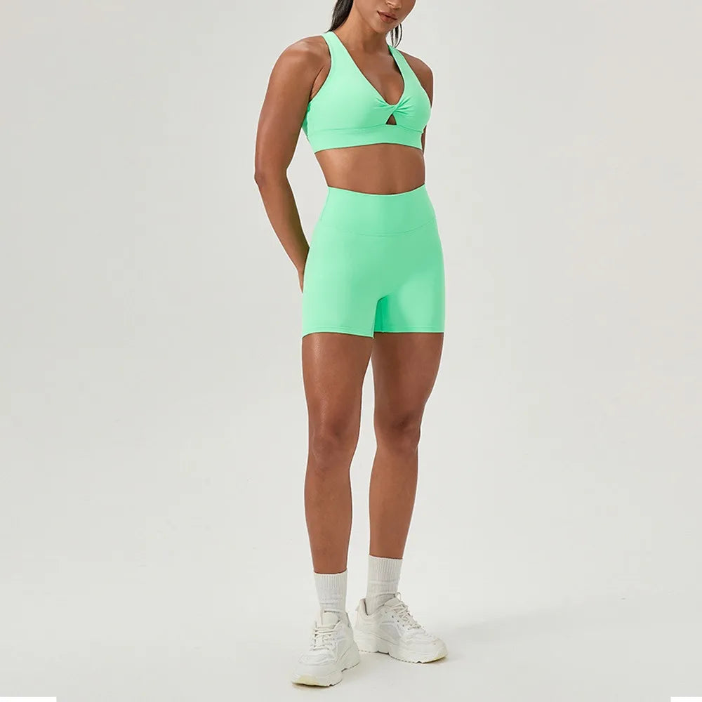 Sexy V-neck Sport Bra Women Underwear Sportswear Backless Top Fitness Yoga Running Sports Bras Adjustable Strap Sports Bras