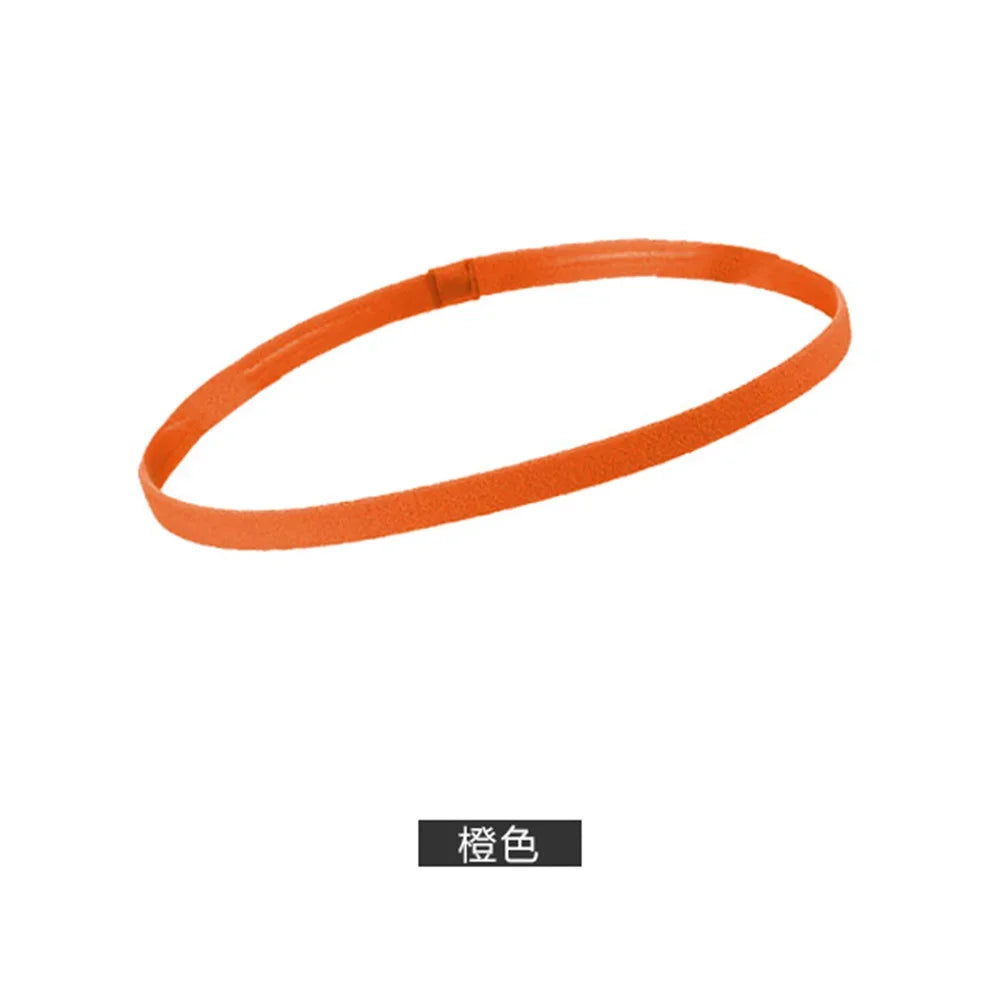 1PCs Simple unisex sports hairband non-slip silicone strip sweat guide elastic headbands yoga running fitness hair accessories