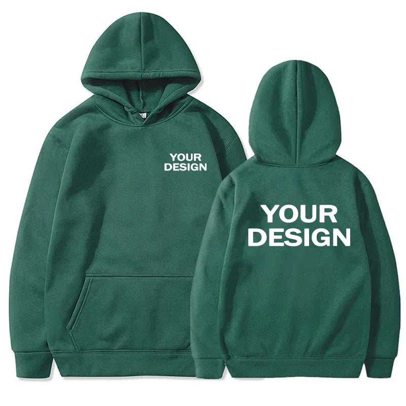 Custom Prints Men's Women's Hoodies Loose Casual Wear Solid Color Hoodies Long Sleeve Hooded Personality Streetwear Sweatshirts