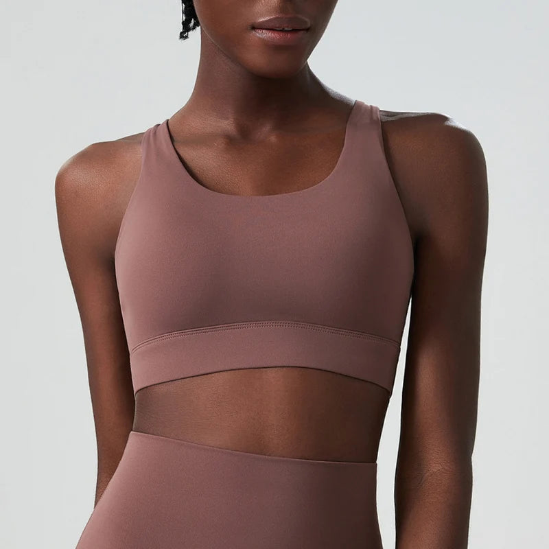 High Impact Fitness Yoga Bra Women Solid Color Buttery Soft Gym Running Top Female Breathable Quick Dry Sports Underwear