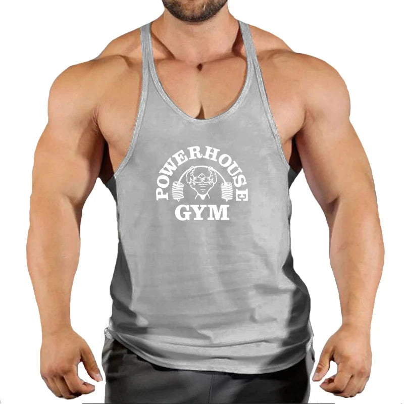 Gym Top Men Bodybuilding Shirt Fitness Men's Vest Singlet Sleeveless Sweatshirt Man Clothes Clothing Stringer Vests Singlets