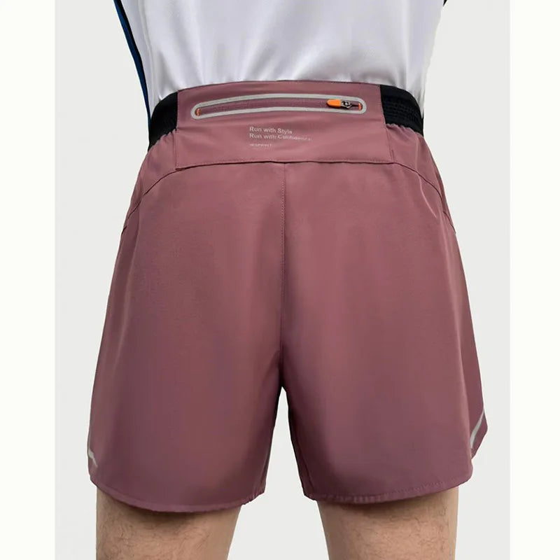 Men Running Shorts Gym Marathon Track Sports Shorts 2 In 1 Quick Dry Workout Training Gym Fitness Short Pants Summer Men Shorts