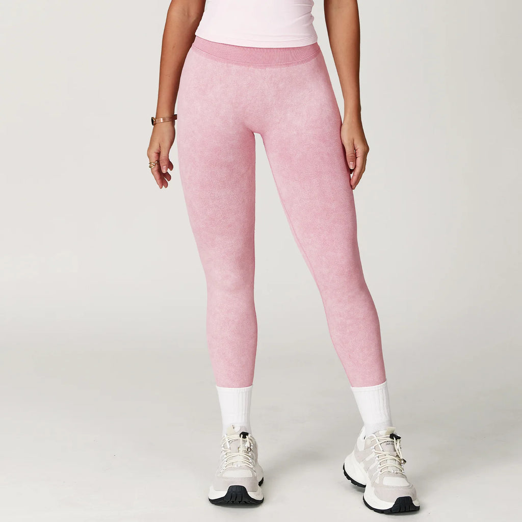 Women Sand-washing Leggings Gym Yoga Pants Elastic Workout Exercise Clothing Running Fitness Butt Lifting Tights