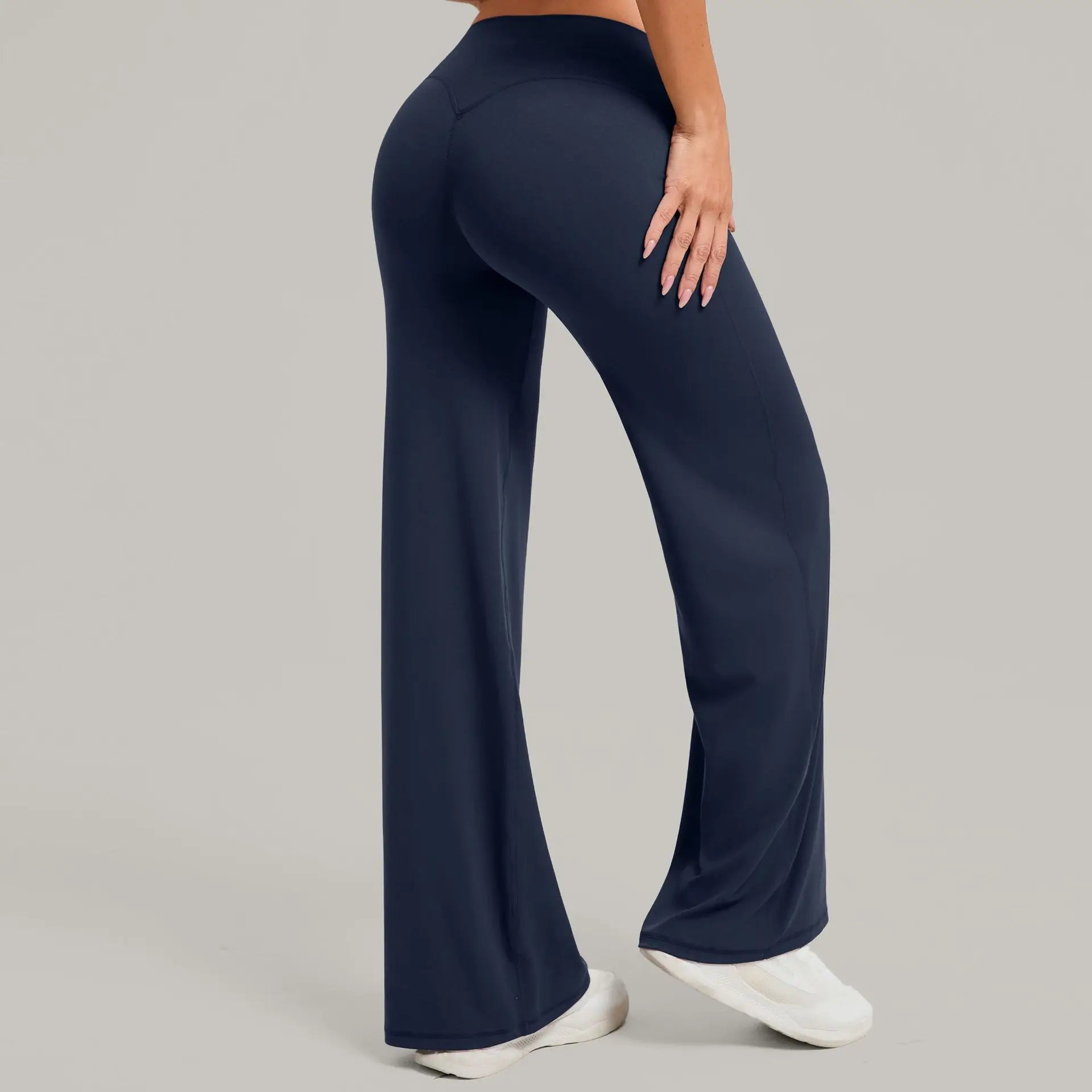 Pilates Straight Yoga Pants Versatile Loose High Waist Wide Leg Pants Women Running Push Up Sports Fitness Hip Show Pants Female