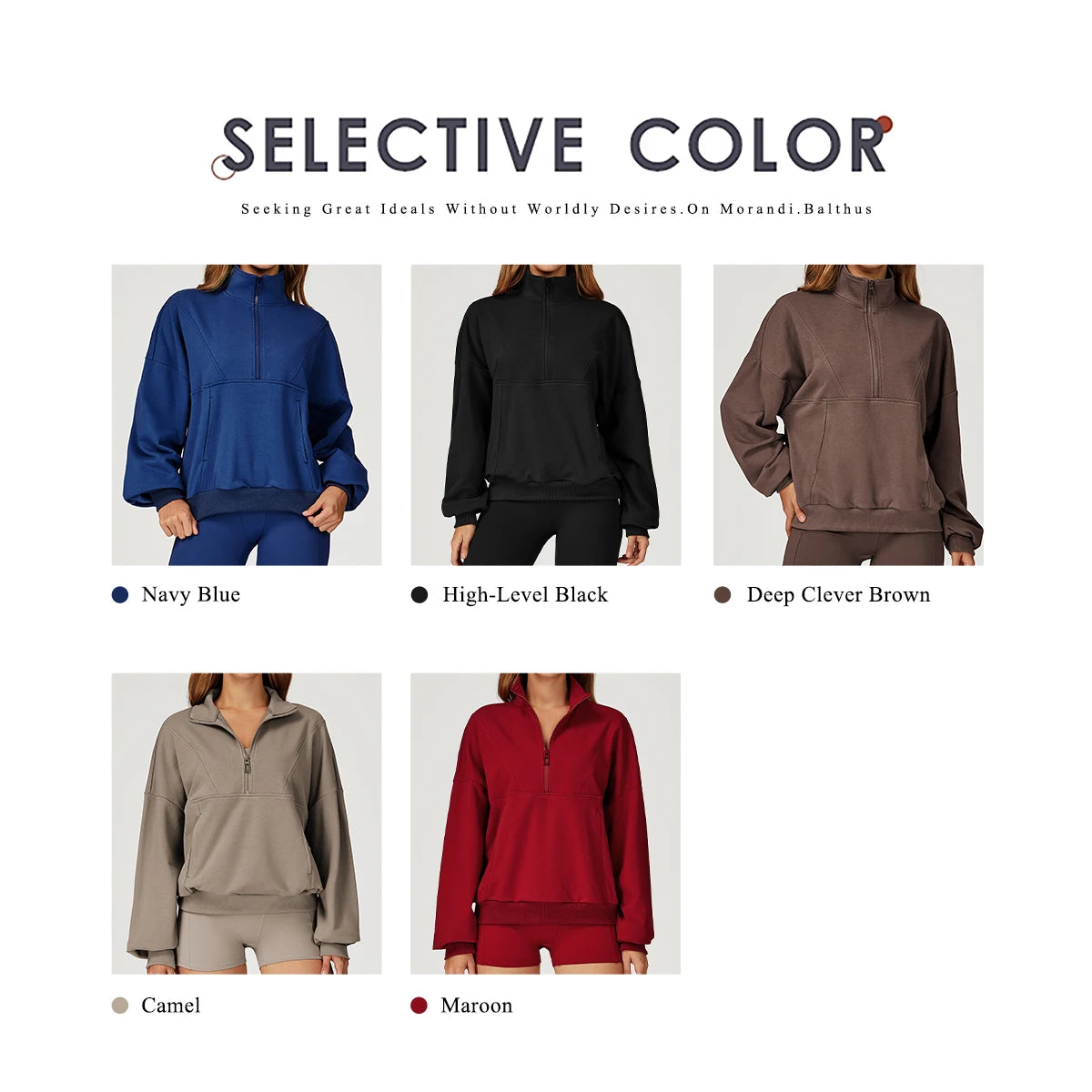 Hearuisavy Sports Jackets Women Gym Workout Tops Relaxed Fit Comfort Windproof Thermal Half-Zip Long Sleeve Fitness Sweatshirts