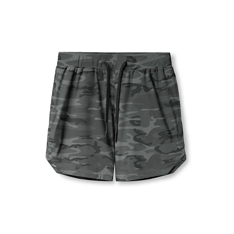 2024 Men's Single-Layer Woven Quick-Drying Solid-Color Shorts for Running, Fitness, and Casual Wear (American Fifth Pant Style)