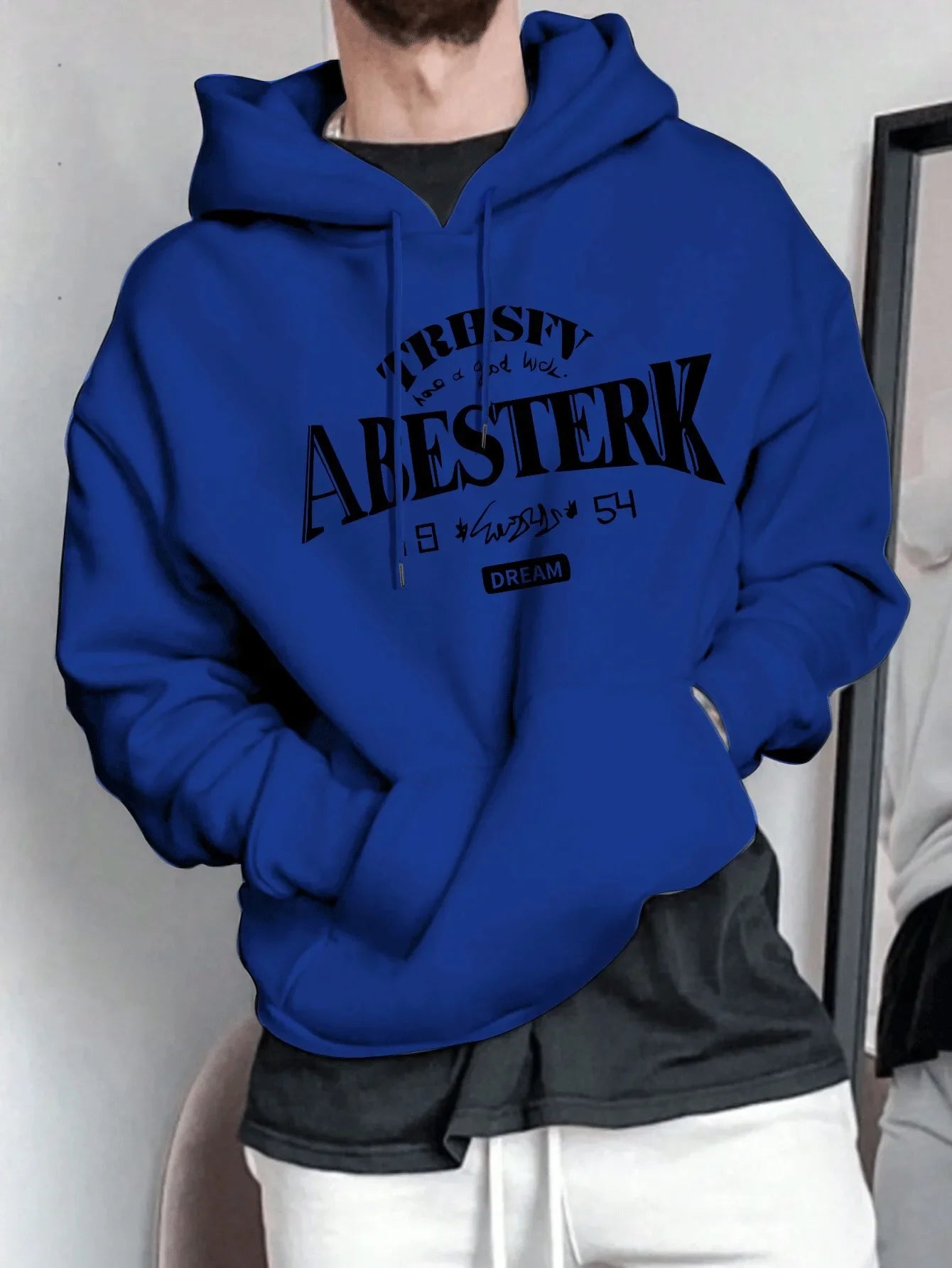 2025 Spring/Summer Men's 2D Casual Hooded Sweatshirt Stylish and Cool Youthful Hoodie for Casual Fashion Trend, Strolling Letter