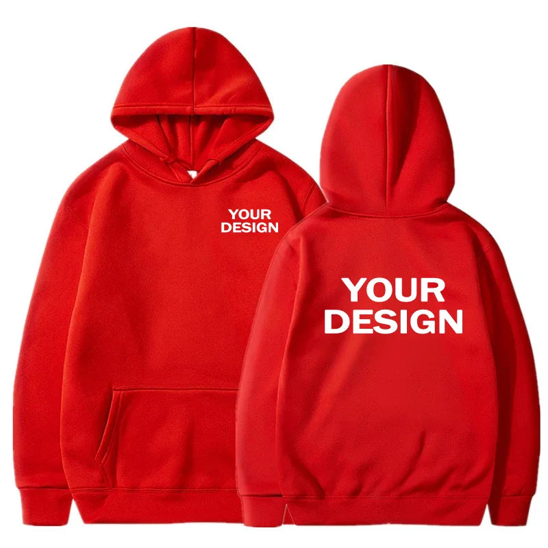 Custom Prints Men's Women's Hoodies Loose Casual Wear Solid Color Hoodies Long Sleeve Hooded Personality Streetwear Sweatshirts