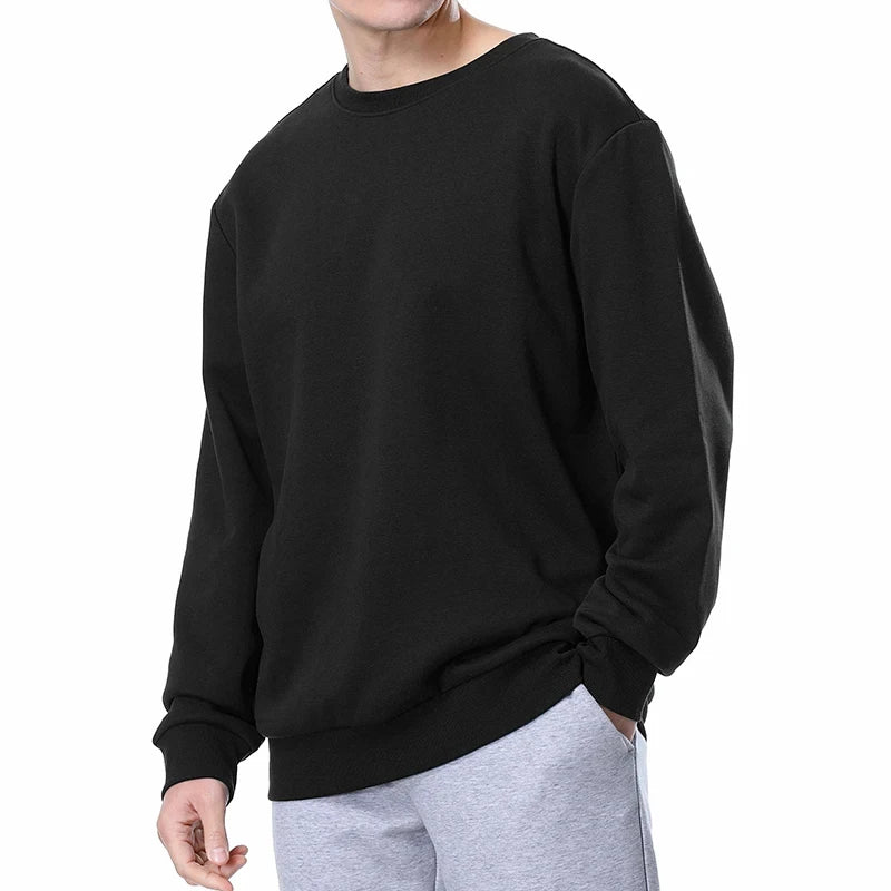 Basic Round-neck Sweatshirts for Men and Women Warm and Comfortable Pullover Tops for Spring and Autumn Sporty Casual and Loose