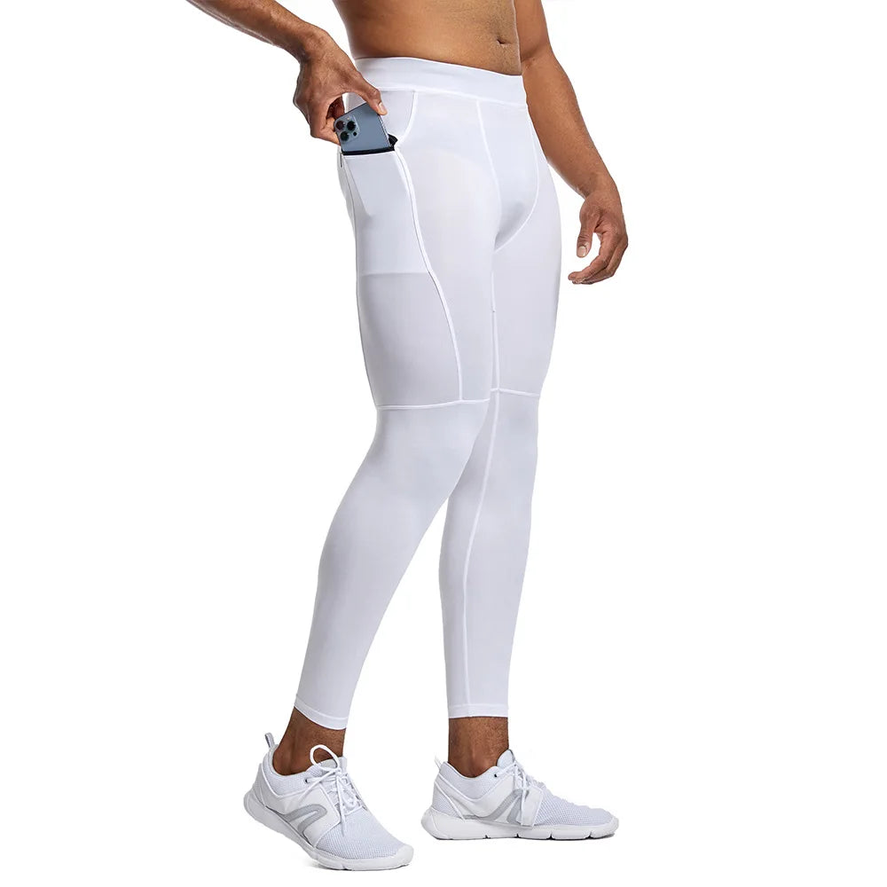 Men's Sexy Compression Pants Leggings Running Training Sport Fitness Modal Fit Joggings Workout Trousers Elastic Tights for Men