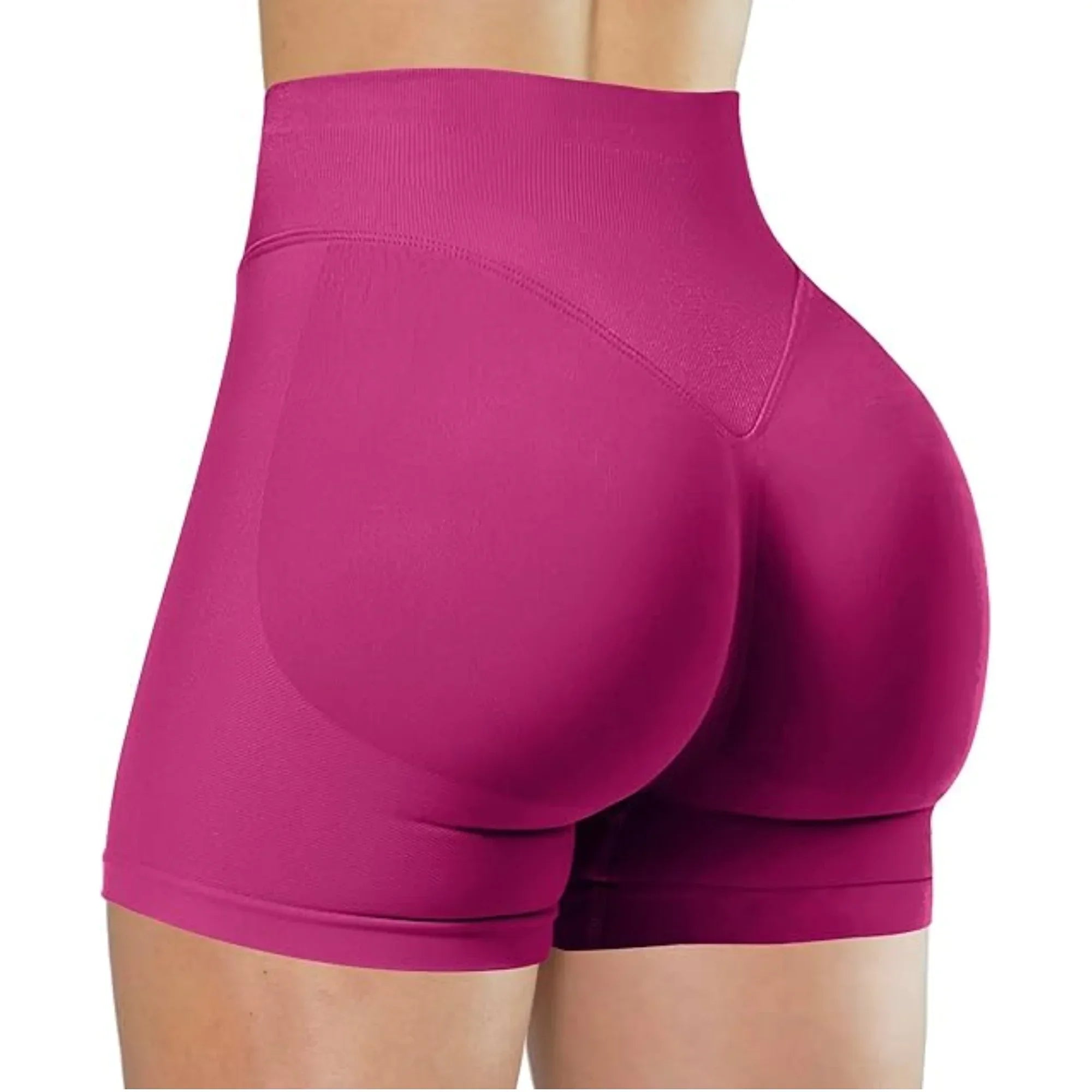Summer Women's Gym Yoga Shorts High Waist Seamless Tight Fitting Lifted Buttocks Sexy Solid Color Shorts Exercise Yoga Leggings