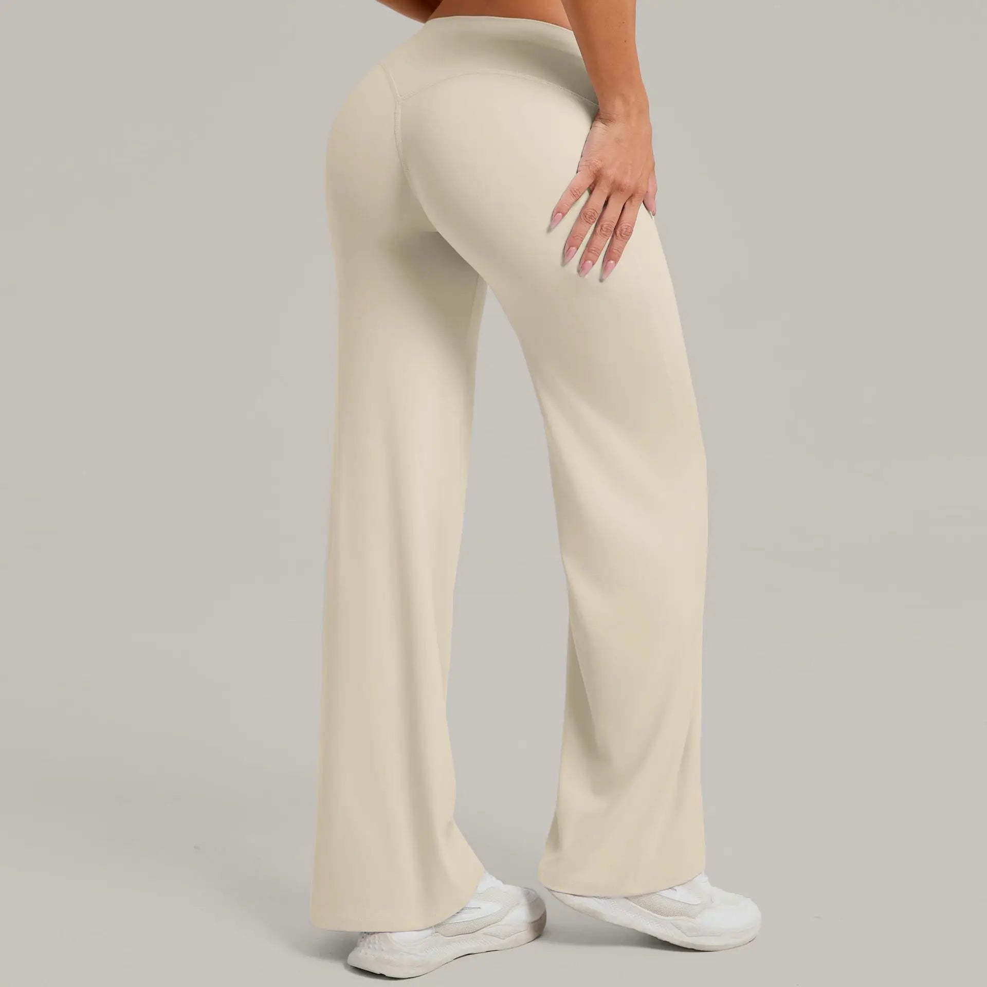 Pilates Straight Yoga Pants Versatile Loose High Waist Wide Leg Pants Women Running Push Up Sports Fitness Hip Show Pants Female