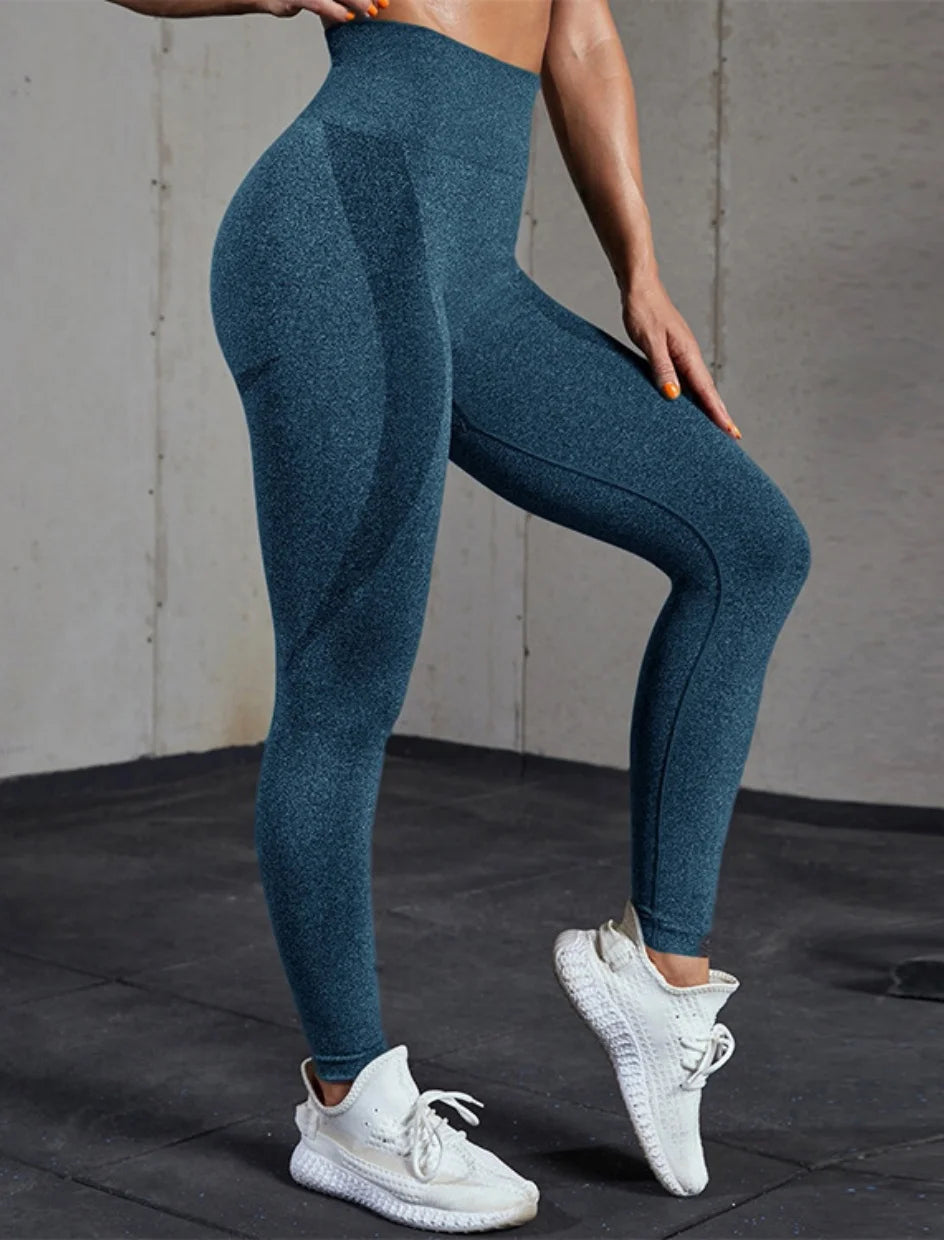 High elastic smile yoga pants, seamless European and American fitness pants, tight yoga pants, high waist and hip lifting traini