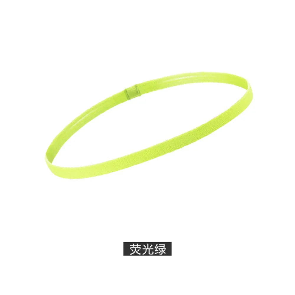 1PCs Simple unisex sports hairband non-slip silicone strip sweat guide elastic headbands yoga running fitness hair accessories