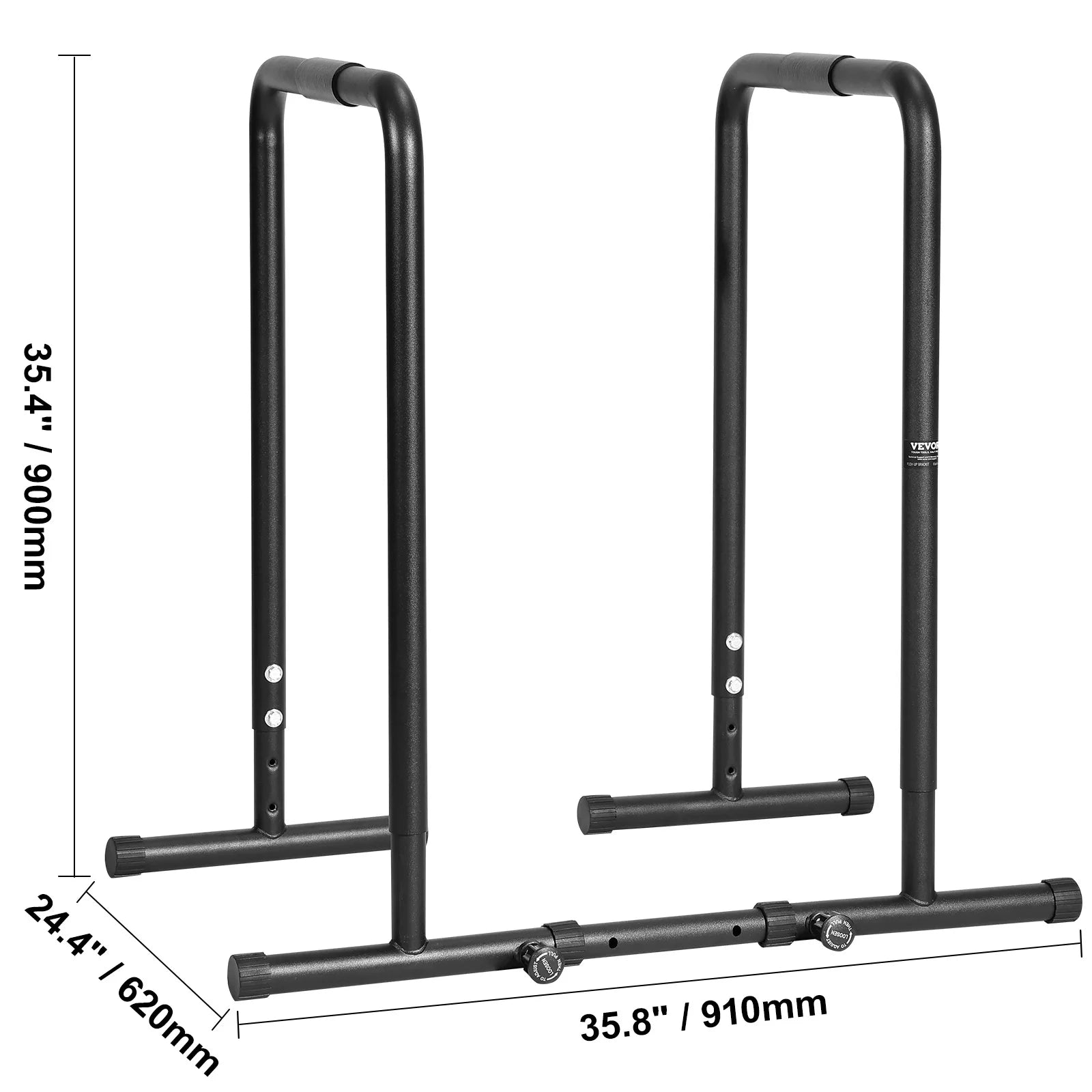 SucceBuy Dip Bar 440/500lbs Heavy Duty Dip Stand Station with Adjustable Height Fitness Workout Dip Bar Station Stabilizer