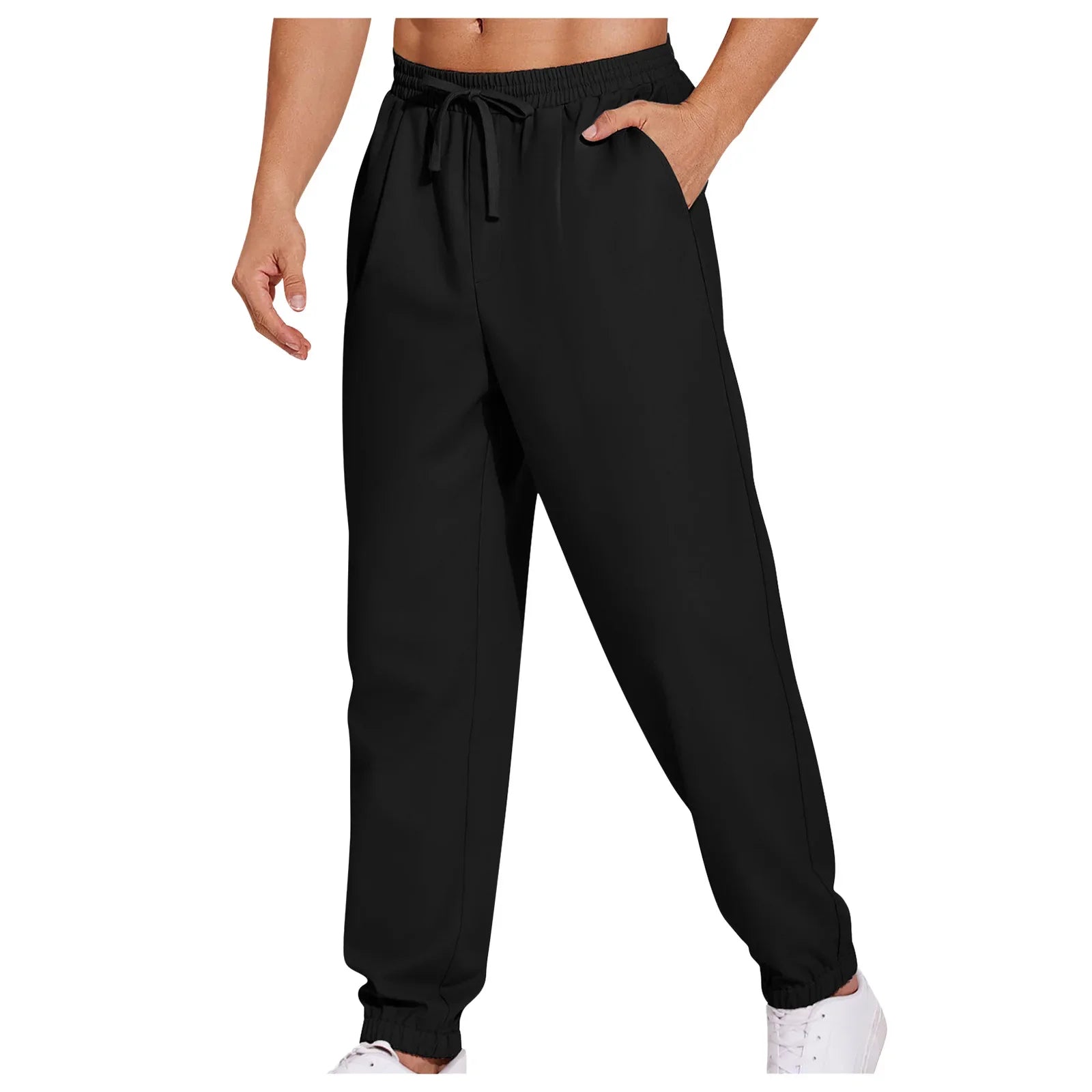Men's casual sports visor, sweatpants, jogging, mountaineering pants, streetwear, popular clothing, pencil pants