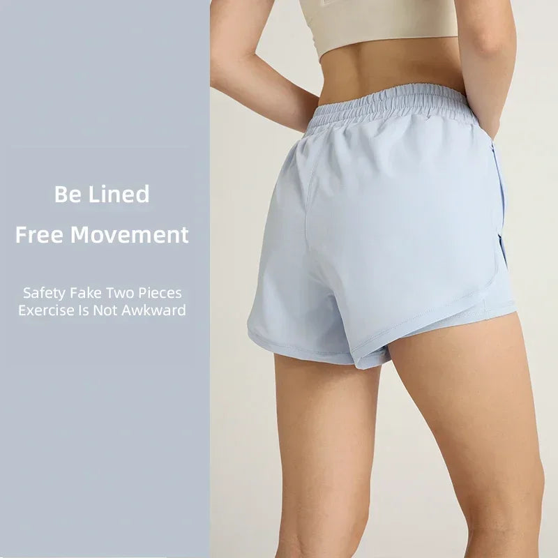 Sports women Yoga Shorts Lightweight Loose Athletic High Waist Quick dry breathable outdoor recreational running Yoga shorts🩳👍