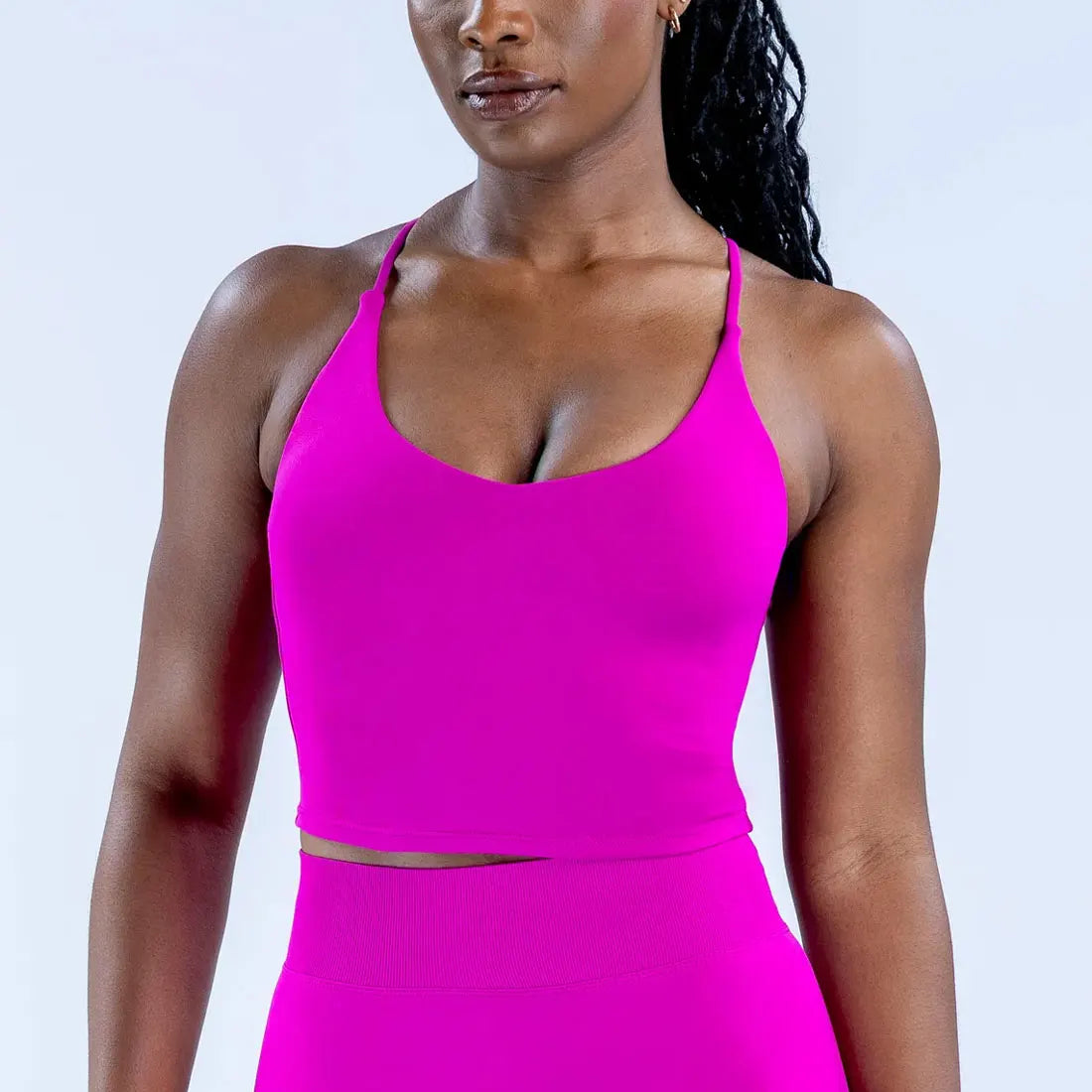 NCLAGEN Dynamic Strappy Top Gym Clothes High Support Push-up Fitness Tank Top Back Cross Workout Pilates Yoga Running sports Bra