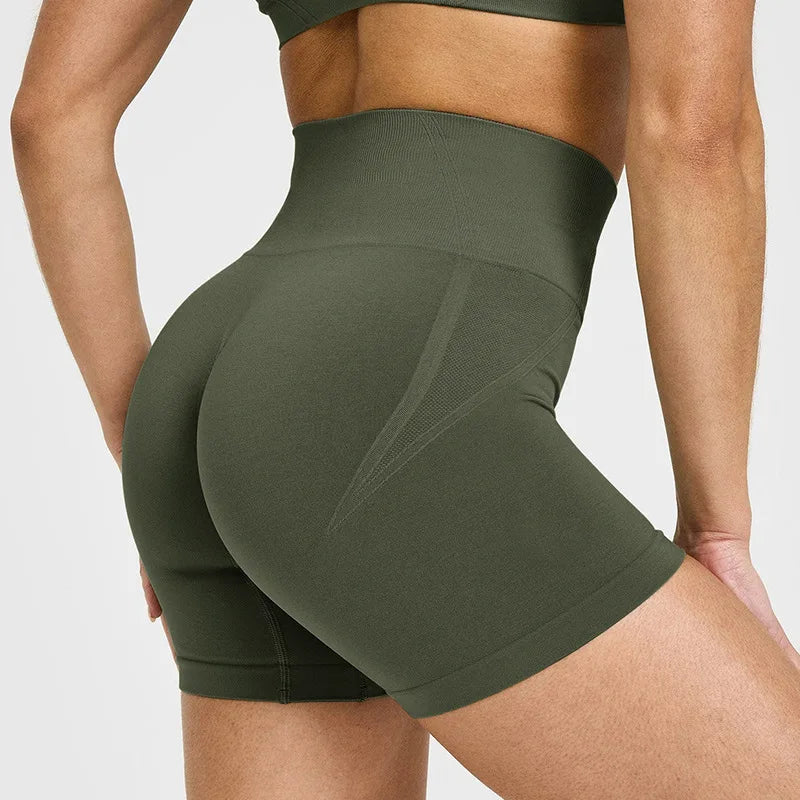 Effortless Seamless Shorts High-waisted Women's Yoga Pants Casual Sports Fitness Wear Tight Enhancing Hips Yoga Shorts