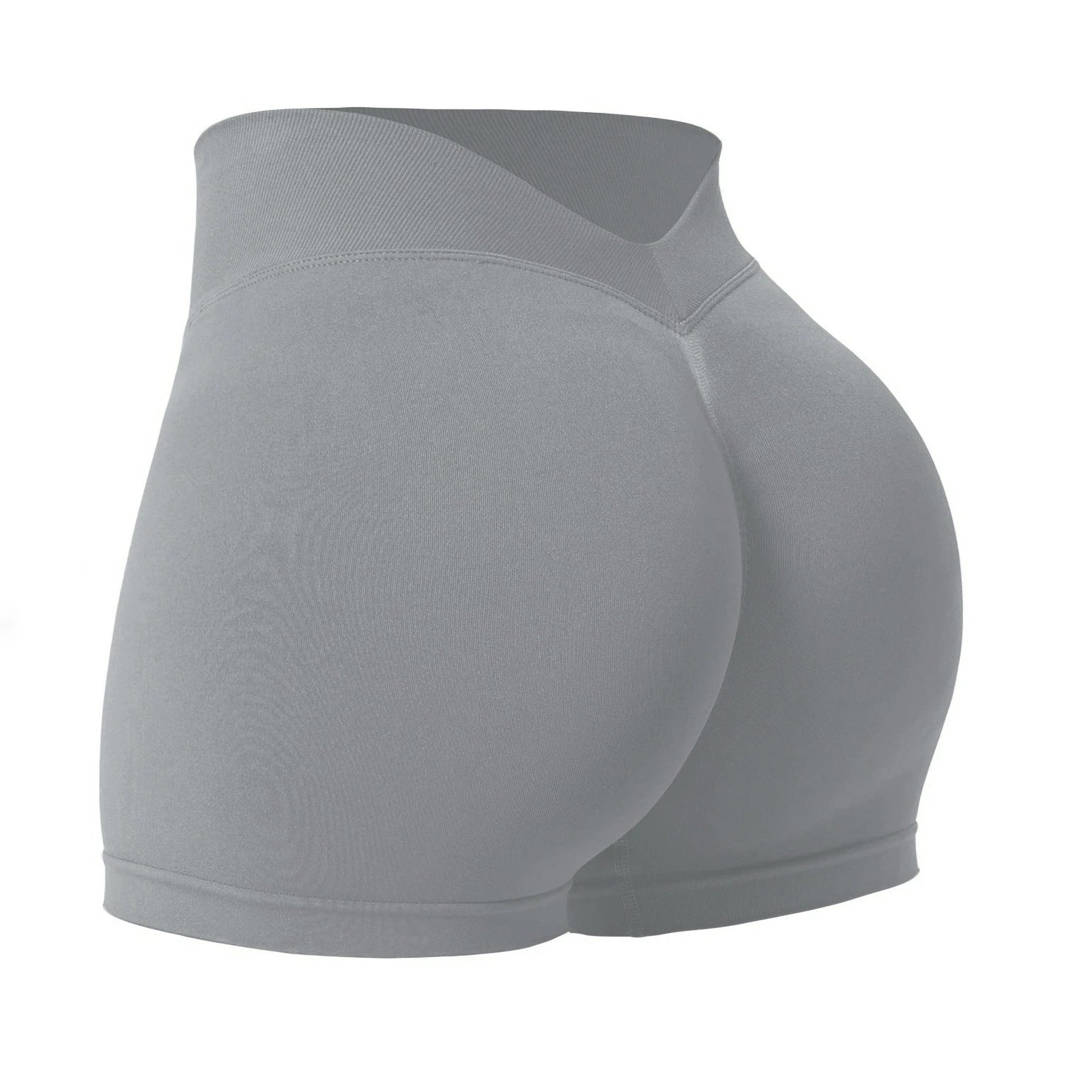 Women's Seamless Yoga Shorts Scrunch Butt Gym Shorts Booty Running Low Waist Sports Shorts Workout Leggings V Hip Fitness Pants