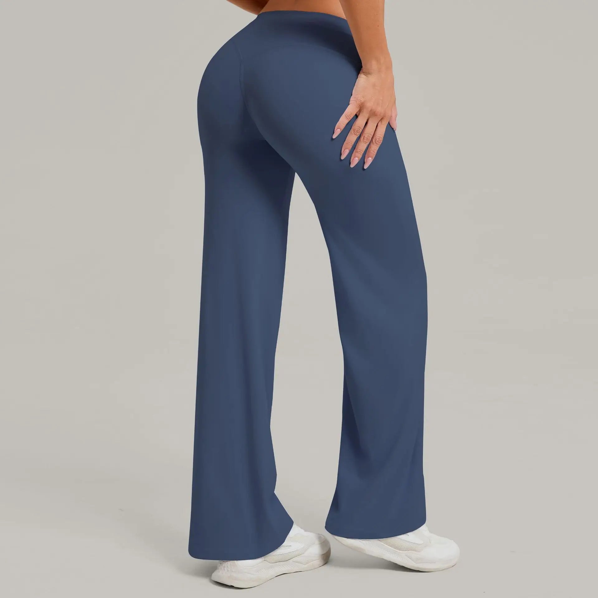 Pilates Straight Yoga Pants Versatile Loose High Waist Wide Leg Pants Women Running Push Up Sports Fitness Hip Show Pants Female
