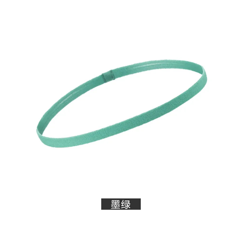 1PCs Simple unisex sports hairband non-slip silicone strip sweat guide elastic headbands yoga running fitness hair accessories