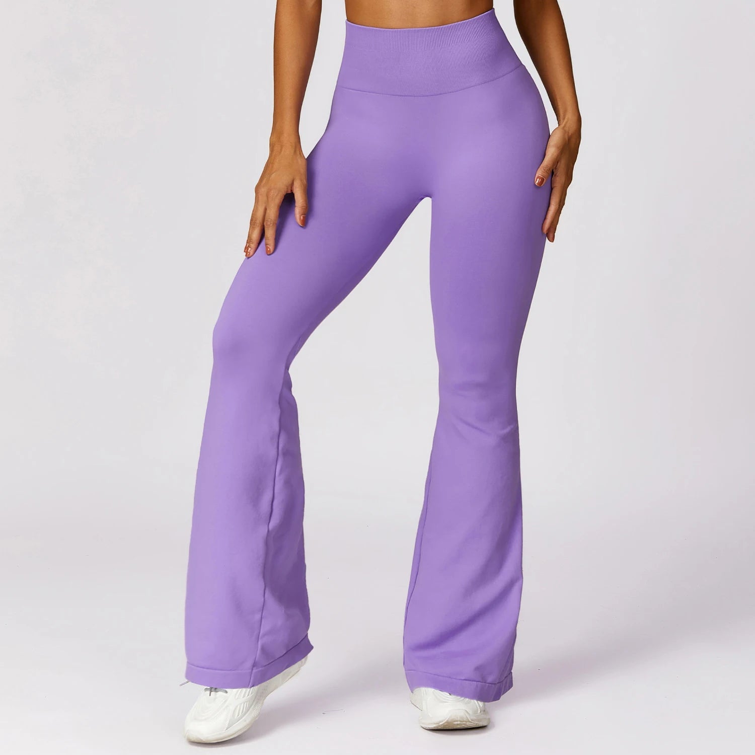 Seamless Flare Leggings Yoga Pants Women Bell-bottoms Yoga Trousers High Waist Fitness Flared Pant Stretch Gym Casual Sports