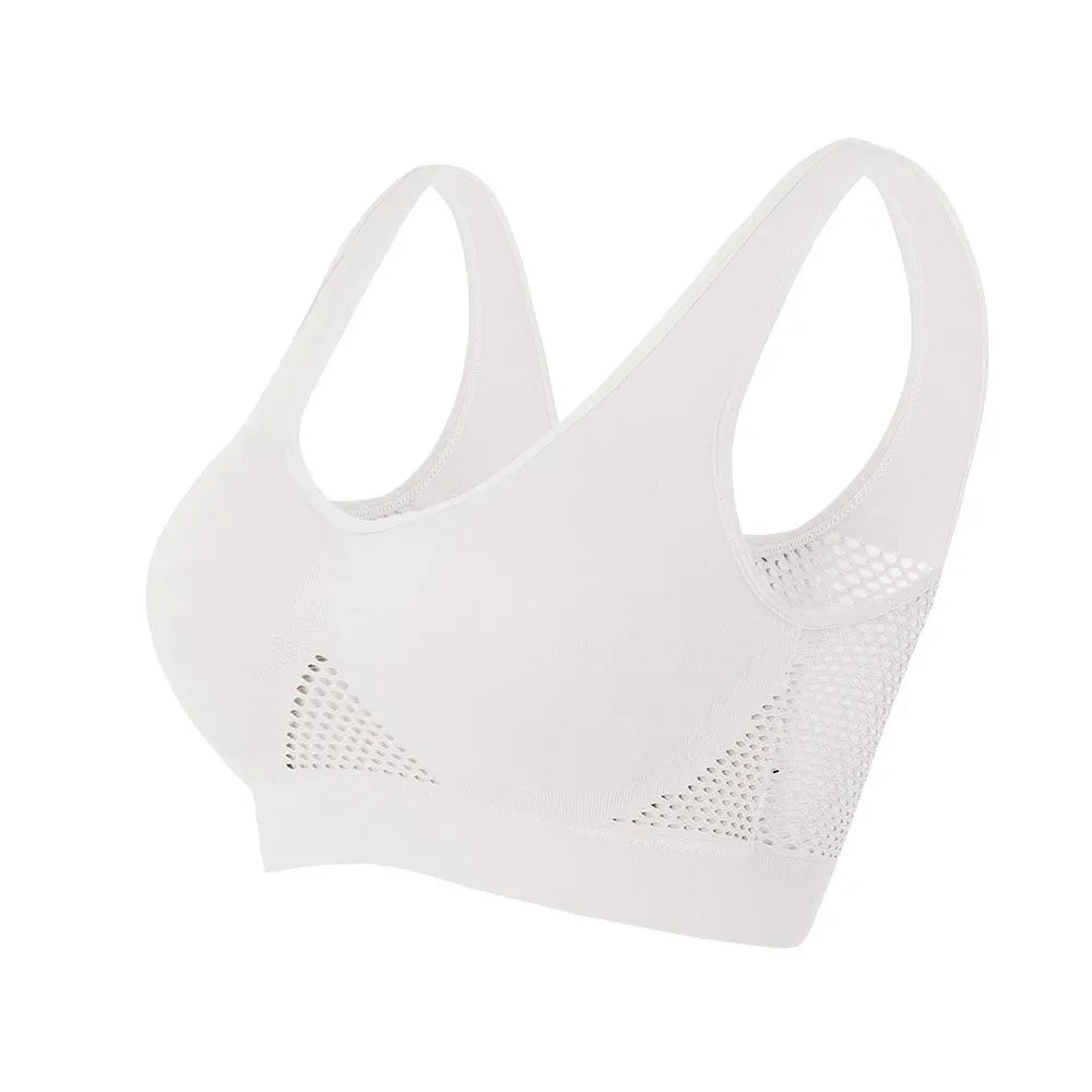 S-6XL Hollow Out Women Sport Bra Fitness Yoga Running Vest Underwear Padded Crop Tops Underwear wireless gym top bras Breathable