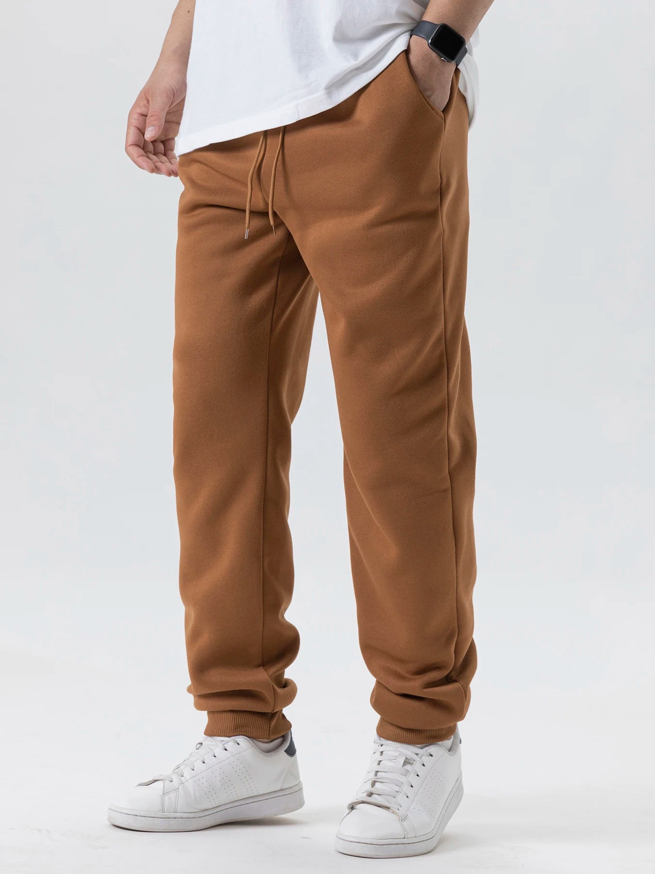 Men's Jogging Sports Pants Autumn Winter Fleece Trousers Running Joggers Elastic Waist Sweatpants Fashion Men's Clothing
