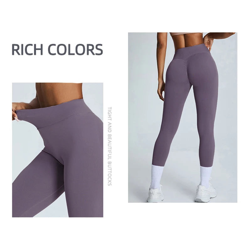 Pleated Seamless High Waist Sports Butt Lifting Tummy Control V-Fold Yoga Short Pants Women's Tight Hip Lifting High Waist Pants