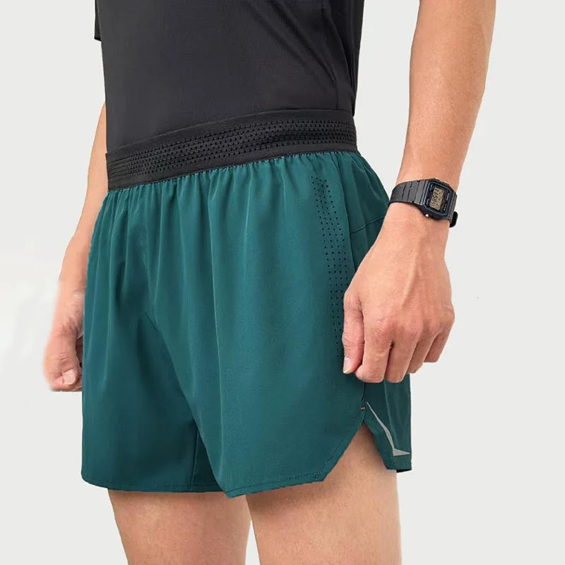 Men Running Shorts Gym Marathon Track Sports Shorts 2 In 1 Quick Dry Workout Training Gym Fitness Short Pants Summer Men Shorts