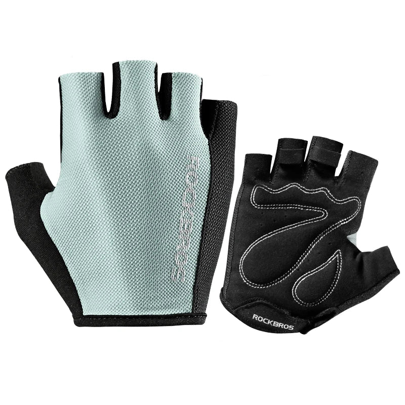 ROCKBROS Bike Gloves Half Finger Summer Breathable Anti-slip SBR Pad Shockproof MTB Road Bicycle Gloves Cycling Shorts Gloves