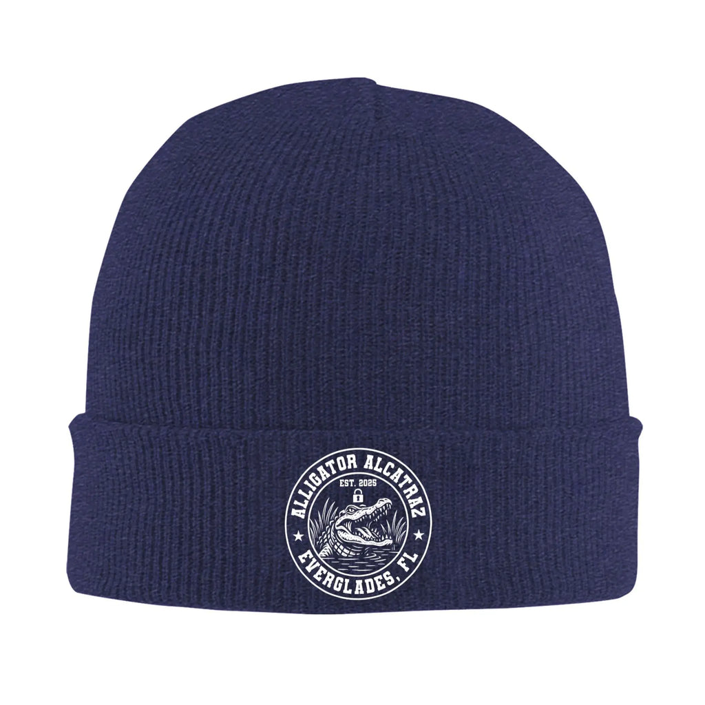 Alligator Alcatraz Beanie Hats Everglades FL Bonnet Hats Men Women Unisex Outdoor Sport Knitted Hat Autumn Winter Warm Caps