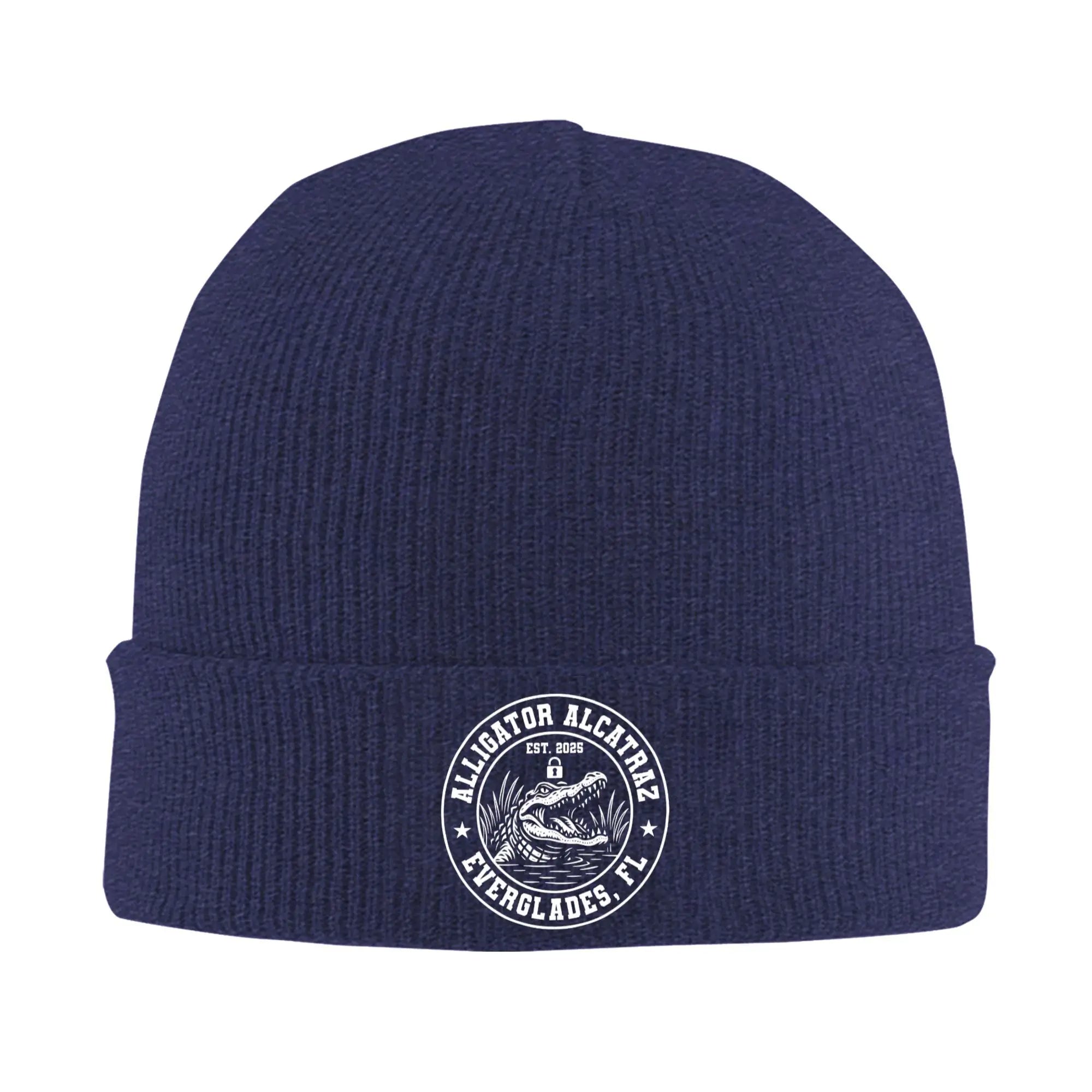 Alligator Alcatraz Beanie Hats Everglades FL Bonnet Hats Men Women Unisex Outdoor Sport Knitted Hat Autumn Winter Warm Caps