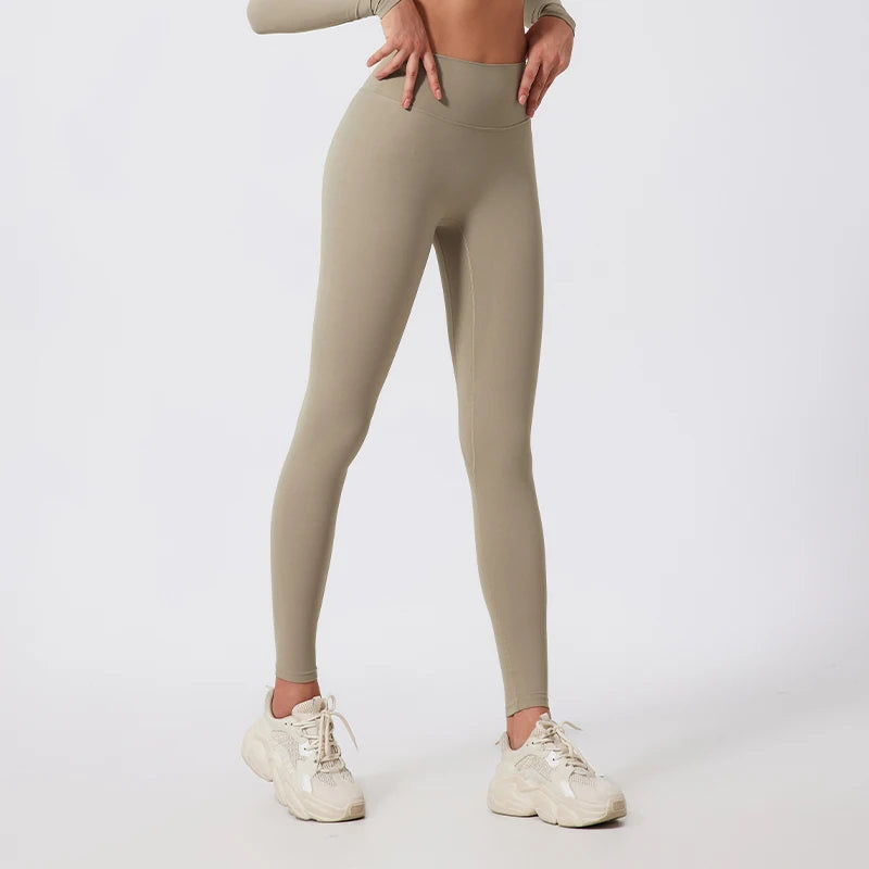 Hearuisavy High Waist Workout Leggings Woman Gym Pants Female Running Push Up Sports Leggings Quick-Dry Scrunch Yoga Pants