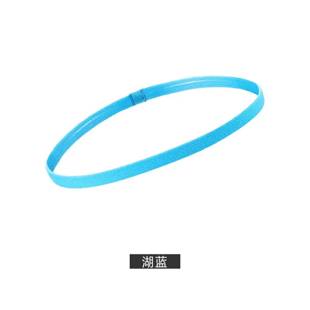 1PCs Simple unisex sports hairband non-slip silicone strip sweat guide elastic headbands yoga running fitness hair accessories